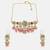 Gold plated kundan multicolor stones choker necklace set