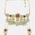 Gold plated kundan green stones choker necklace set
