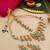 Gold plated kundan multicolor stones necklace set with maang tikaa