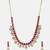 Gold plated kundan red stones necklace set