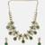 Gold plated kundan green stones necklace set
