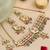 Gold plated kundan multicolor stones choker necklace set