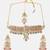 Gold plated kundan multicolor stones choker necklace set