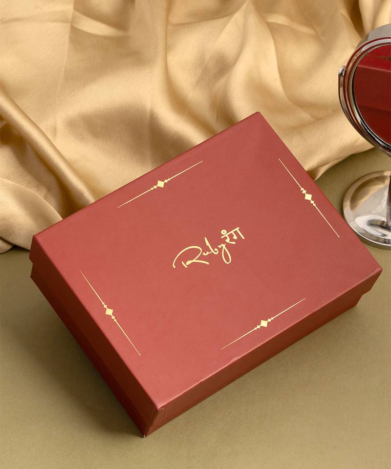 Gold plated kundan chain earrings