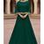Emerald Green indowestern cape style lehenga