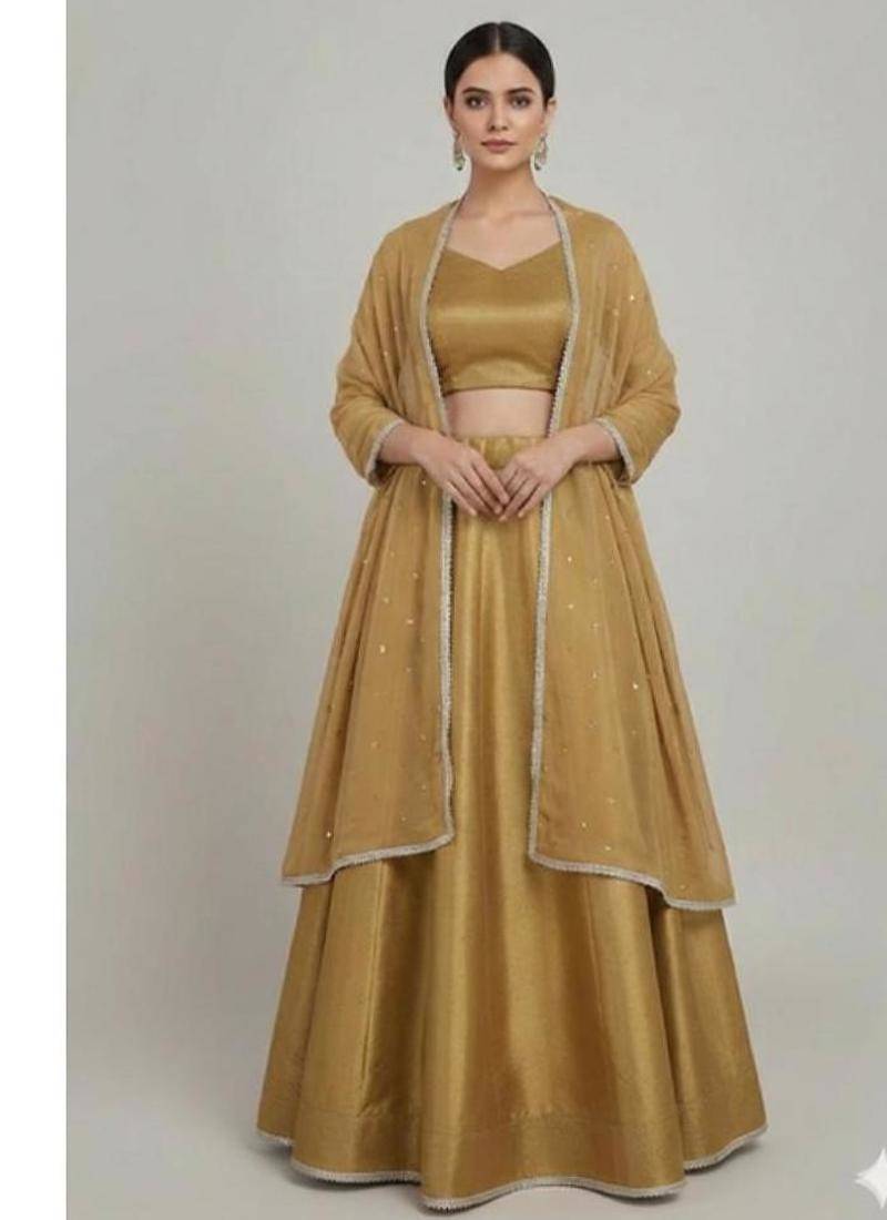 Antique Gold festive Lehenga with Jacket