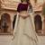 Ivory Lehenga with Maroon Velvet Blouse