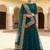 Teal Green Embroidered Lehenga with Dupatta