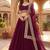 Wine Purple Lehenga Set with dupatta and lace detailing