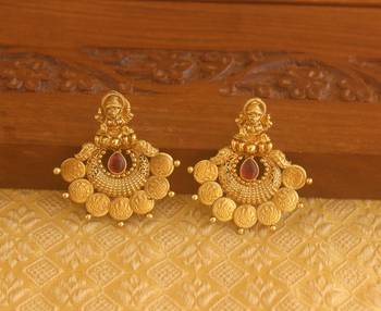 Matte finish temple earrings 1