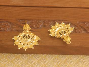 Matte finish temple earrings 4