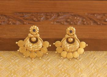 Matte finish temple earrings 1