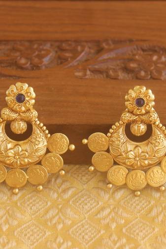 Matte finish temple earrings