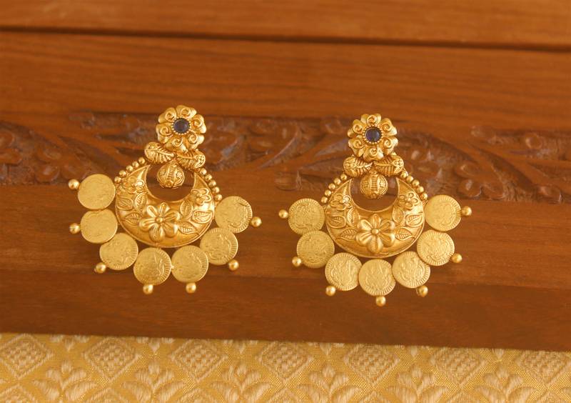 Matte finish temple earrings