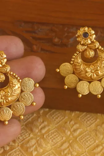 Matte finish temple earrings