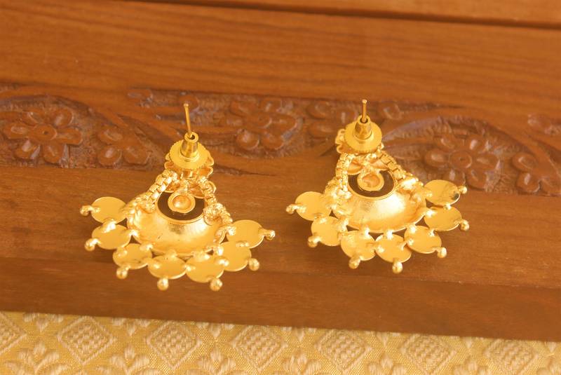 Matte finish temple earrings