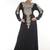 Black georgette embroidered zari work islamic-kaftans