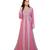 Pink georgette embroidered zari work islamic kaftan