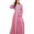 Pink georgette embroidered zari work islamic kaftan