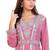 Pink georgette embroidered zari work islamic kaftan