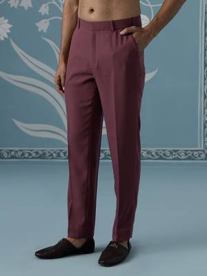 Red embellished polycotton indo western 5
