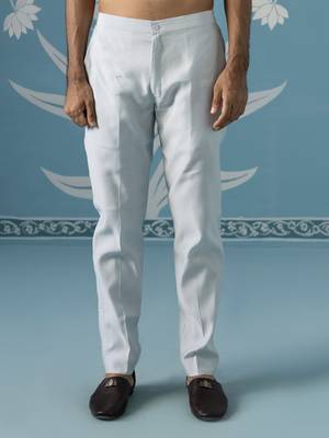 Blue self design polycotton indo western 5