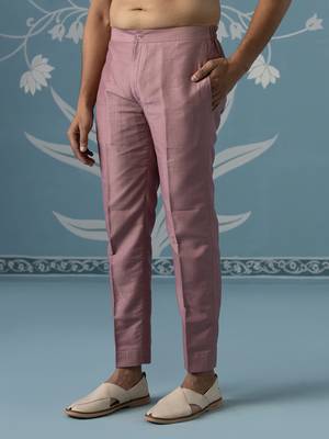 Pink embellished polyester indo western 5