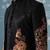 Black embroidered silk indo western