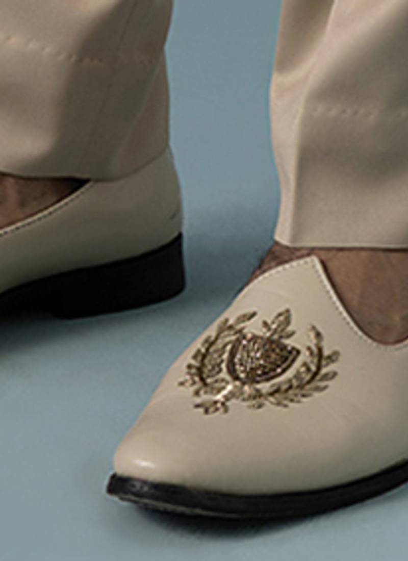 Black and grey self-textured bandhgala set