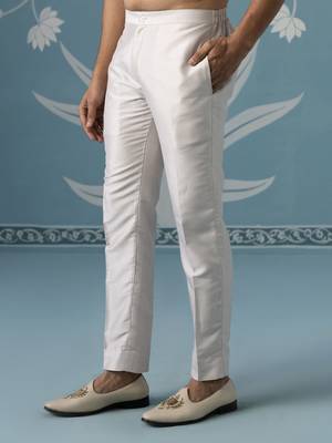 Grey embroidered polycotton indo western 5