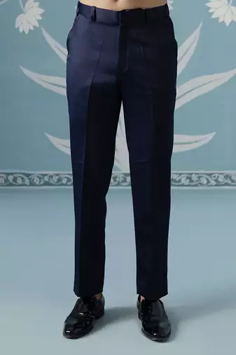 Blue double breasted blazer with shimmer set