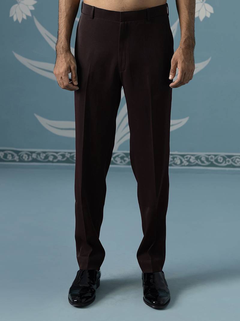 Brown hand embroidered blazer set