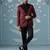Maroon embroidered luxury blazer set