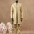 Yellow long bundi kurta set