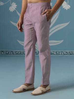 Pink embroidered polycotton indo western 5