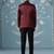Maroon embroidered luxury blazer set