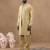 Yellow long bundi kurta set