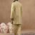 Yellow long bundi kurta set
