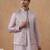 Pastel pink floral jacket & kurta set