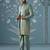 Dusky green long jacket semi-sherwani set
