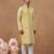 Yellow paisley embroidered kurta set
