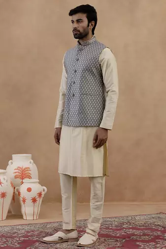 Banarsi brocade jacket with kurta set