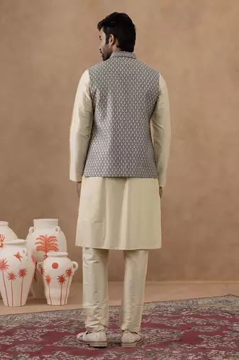 Banarsi brocade jacket with kurta set