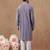 Grey embroidered jacket & kurta set