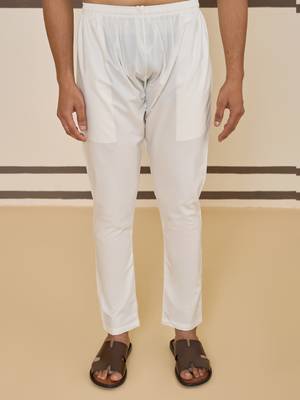 Cream self-texture kurta set 5