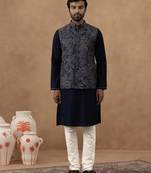 Digital printed bundi with kurta set