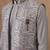 Grey embroidered indo-western jacket kurta set