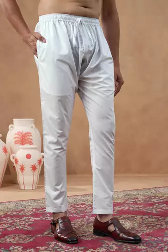 Off white cotton kurta set