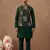 Forest green printed bandi kurta set