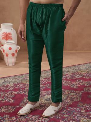 Forest green printed bandi kurta set 5